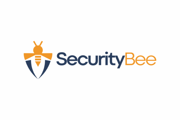 Bee Logo with Abstract Shield Vector