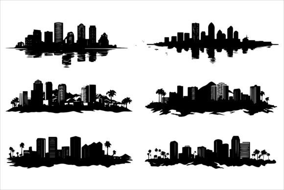 Black Boston Skyline Silhouette Vector