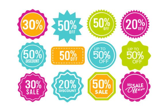 Boost Your Sales with Vibrant SVG Badges Labels for Sale, Discount and Modern Offers