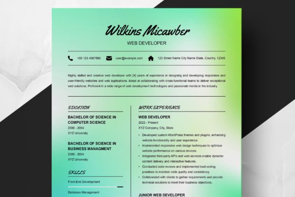CV Design Template for Web Developer: A Practical Evaluation