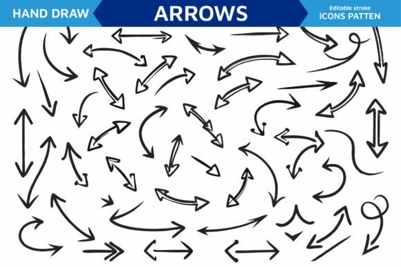Evaluating the SVG Hand-draw Arrows Vector Pattern for Modern Design Projects