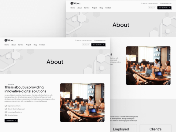 Glibett: Digital Creative Agency Web Template