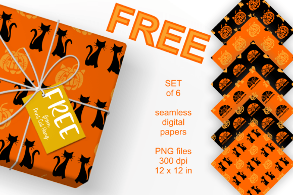 Halloween Free Papers - Pumpkins N Cats: A Strategic Resource for Creative Professionals