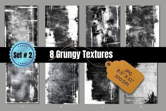 Light and Dark Grungy Textures Set 2: A Guide to Gritty Digital Design