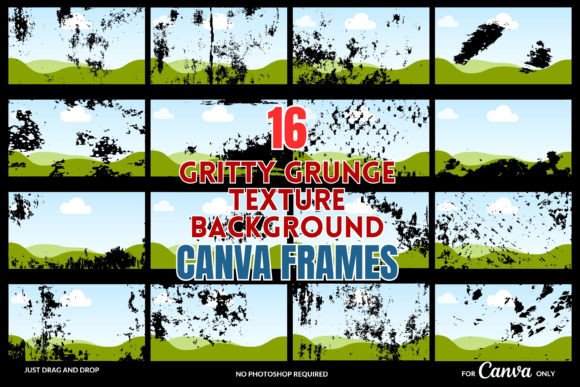 Mastering Edgy Design with Grunge Texture Background Canva Frames