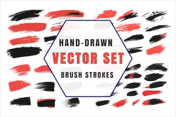 Minimalist Brush Strokes Vector Design