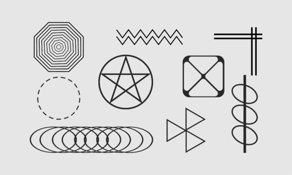 Modern Geometric Abstract Line Art