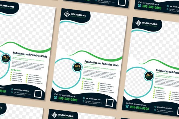 Pediatric Clinic Vertical Flyer: A Professional Design Asset for Child Therapy
