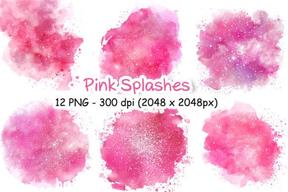 Pink Watercolor Splashes: A Strategic Asset for Visual Communication