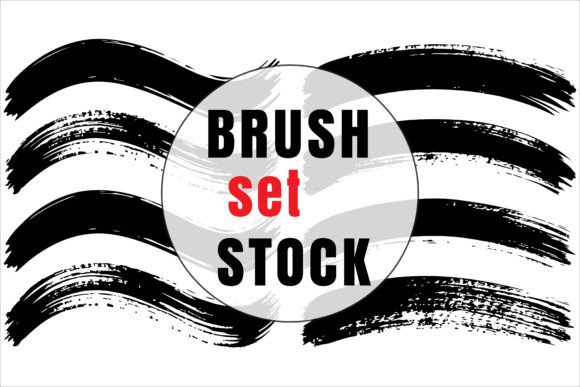Red and Black Brush Designs Strokes
