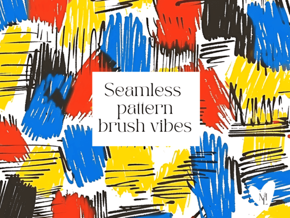 Red, Yellow, and Blue Drawn Pattern