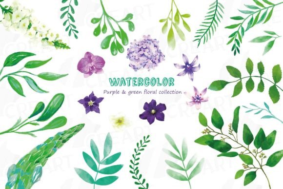 Watercolor Floral Clip Art 23 Elements: Elevate Your Creative Projects